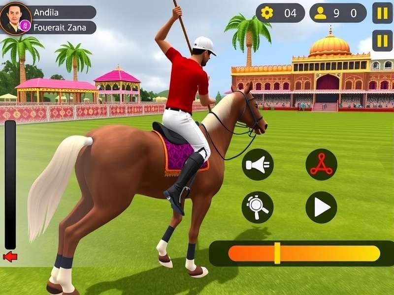 Polo Maharaja S Ride gameplay screenshot showing royal polo match